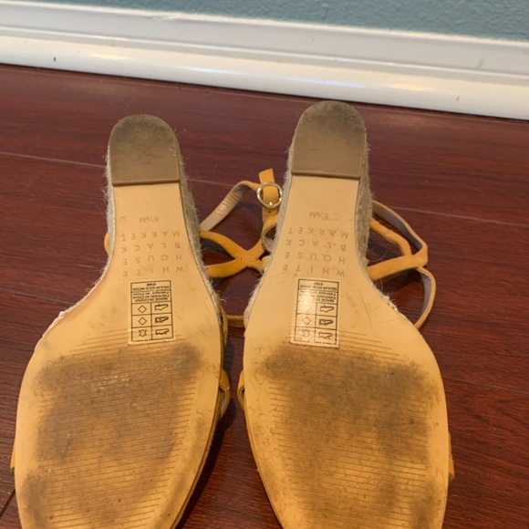 WHBM yellow wedge sandal - Picture 2 of 2